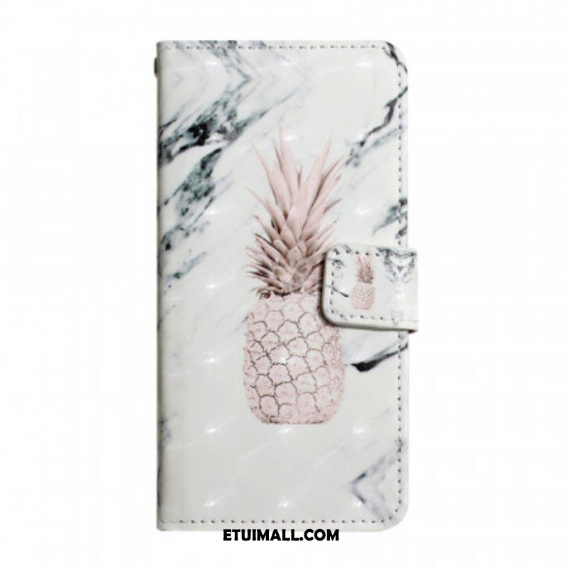 Etui Folio do Google Pixel 6 Jasny Punktowy Ananas