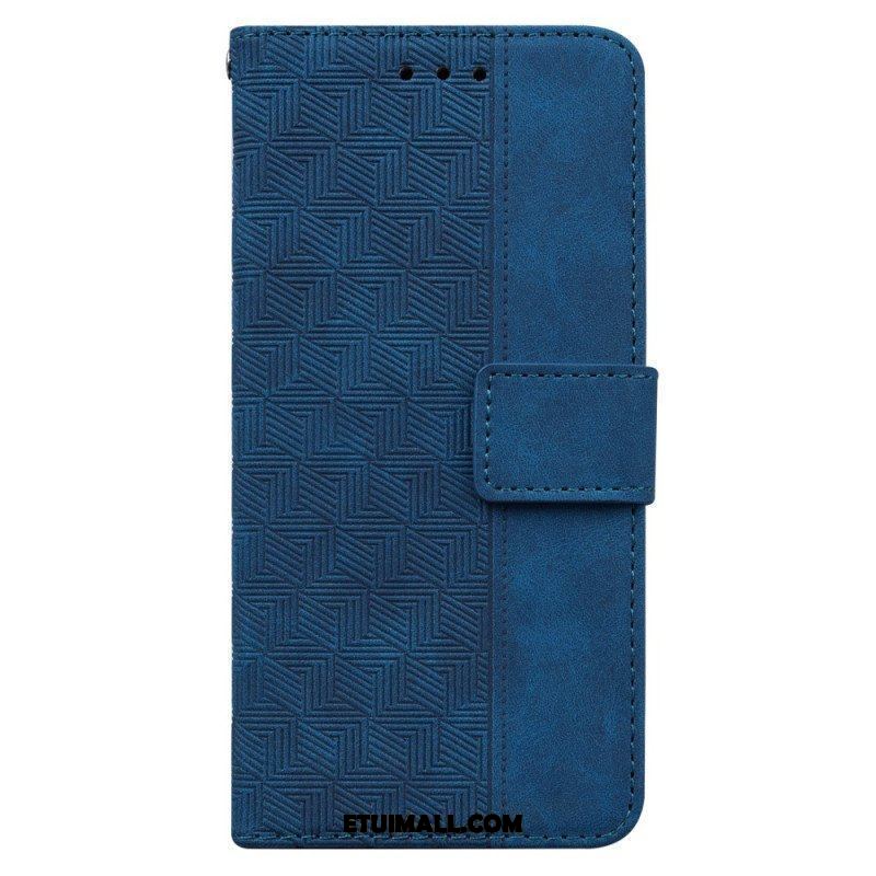 Etui Folio do Honor 90 z Łańcuch Tkany Wzór Na Ramiączkach