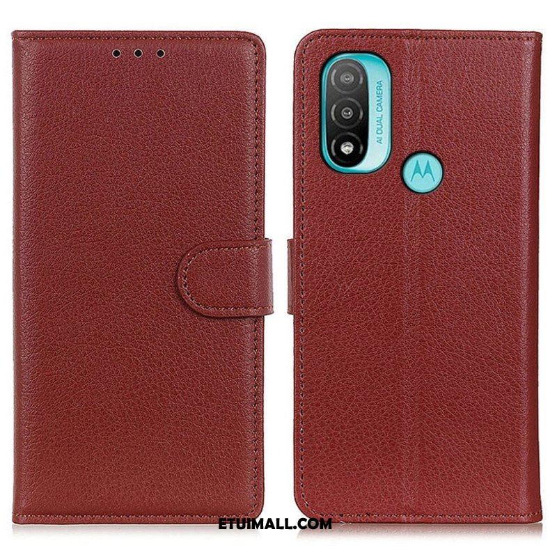 Etui Folio do Moto E40 / E30 / E20 Tradycyjnie Liczi