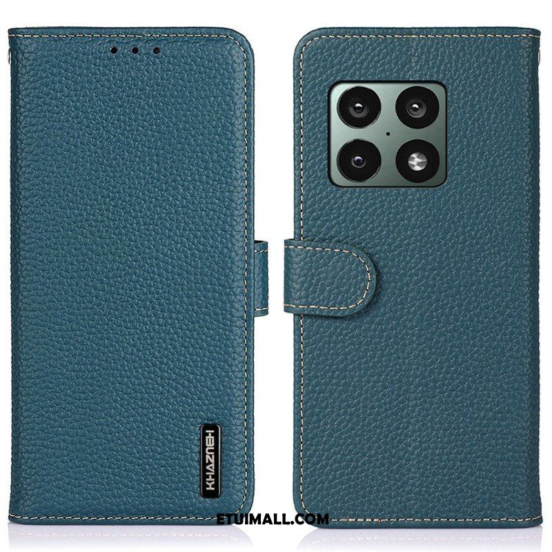 Etui Folio do OnePlus 10 Pro 5G Oryginalna Skóra Khazneh Litchi