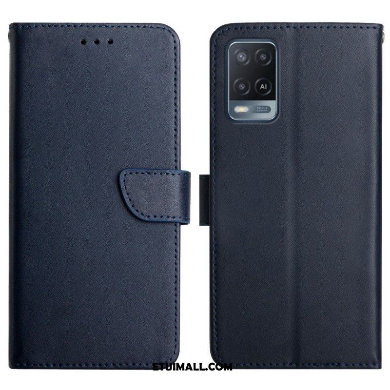 Etui Folio do Oppo A16 / A16s Prawdziwa Skóra Nappa