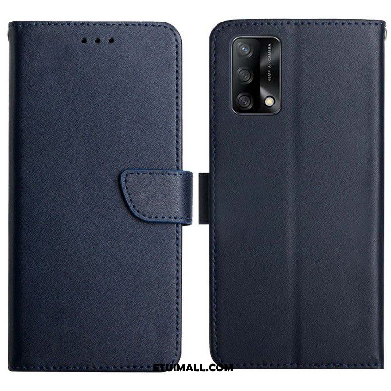 Etui Folio do Oppo A74 4G Prawdziwa Skóra Nappa