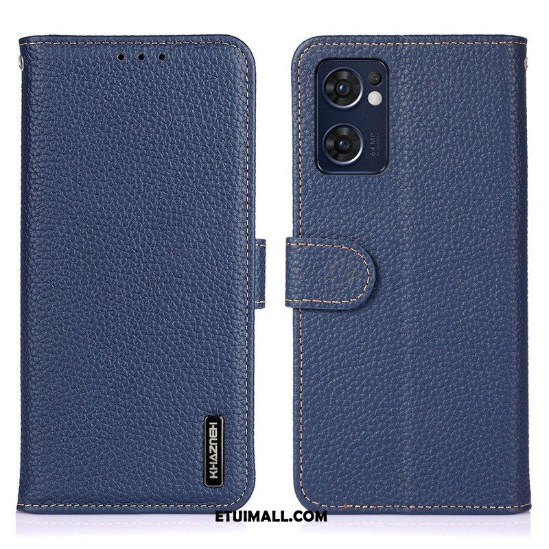 Etui Folio do Oppo Find X5 Lite Oryginalna Skóra Khazneh Litchi