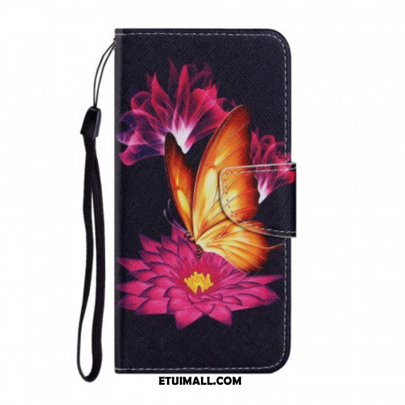 Etui Folio do Poco M4 Pro 5G Motyl I Lotos