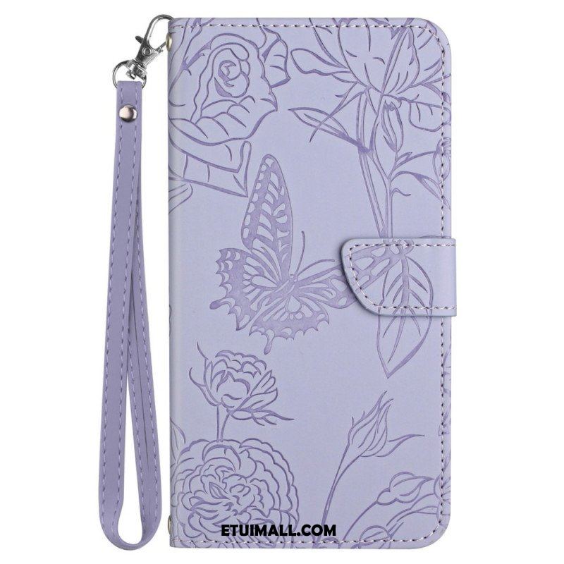 Etui Folio do Poco X4 GT Motyl Ze Smyczą