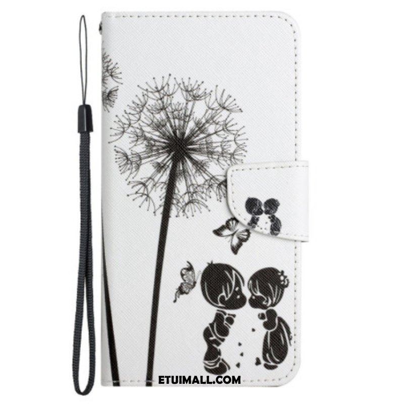 Etui Folio do Poco X4 Pro 5G z Łańcuch Smycz Love Dandelions