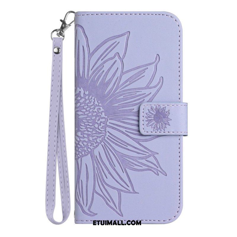 Etui Folio do Poco X5 5G Kwiat Z Smyczem