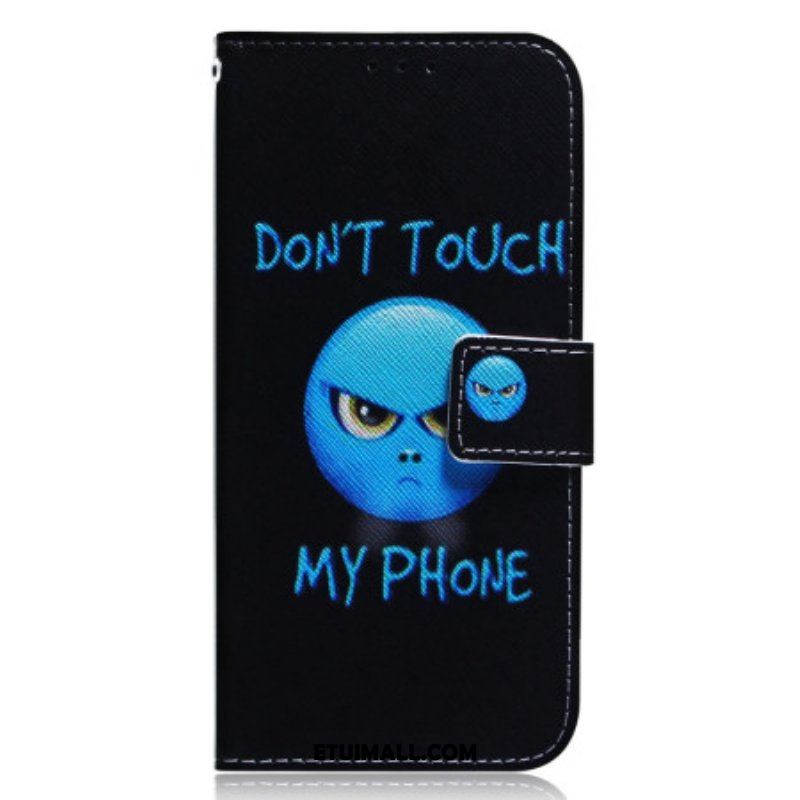 Etui Folio do Poco X5 5G z Łańcuch Smycz Emoji Telefon