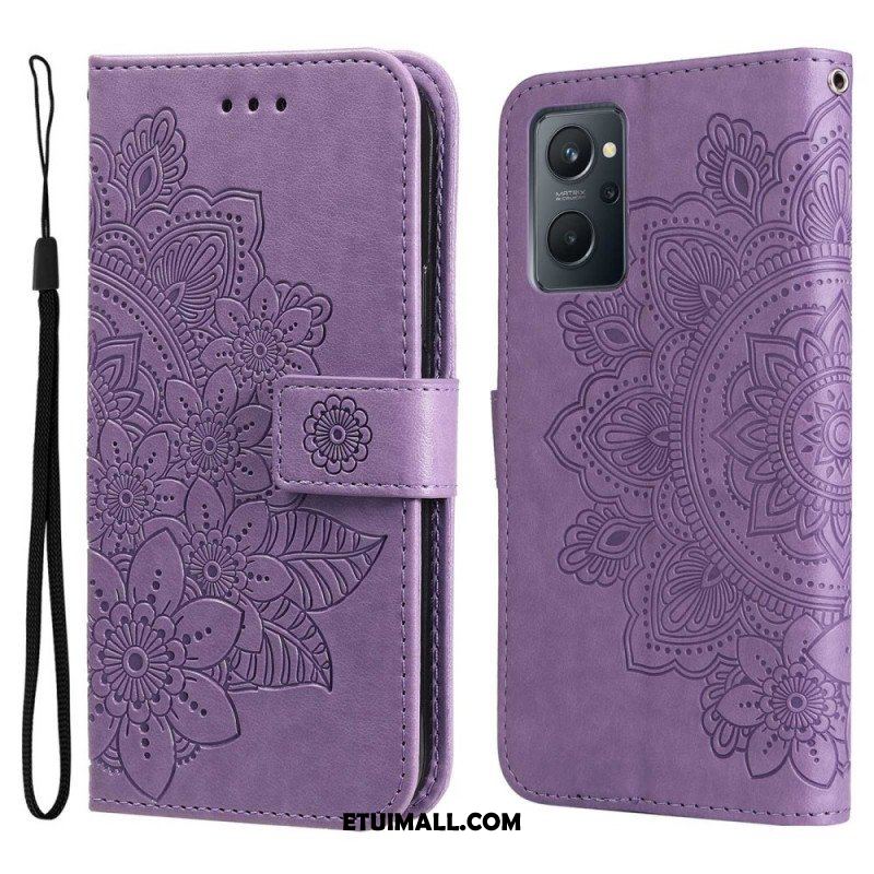 Etui Folio do Realme 9i Kwiaty Mandali