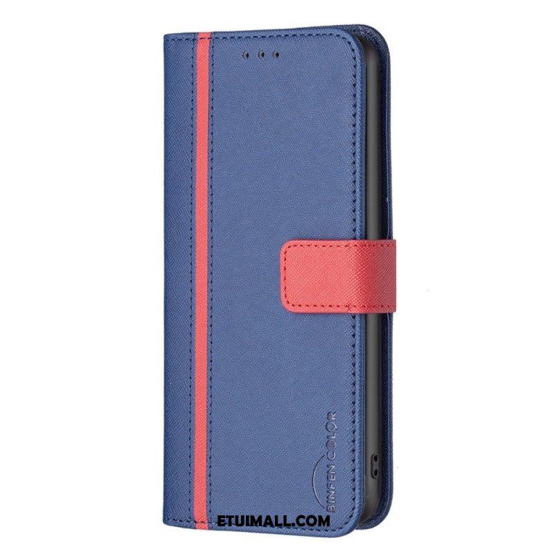 Etui Folio do Realme C35 Teksturowana Imitacja Skóry Binfen Kolor