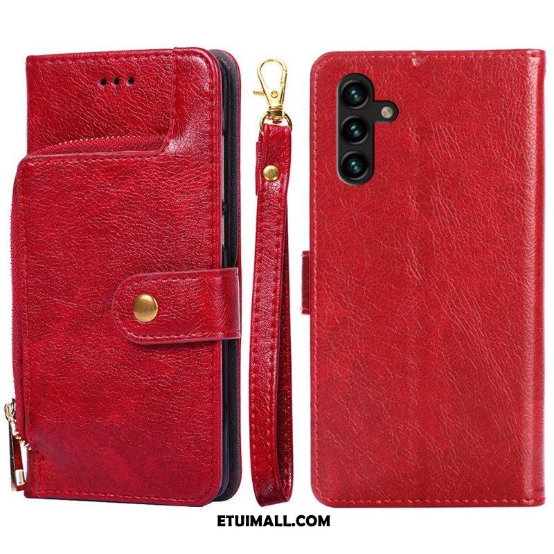 Etui Folio do Samsung Galaxy A13 5G / A04s Przednia Portmonetka I Smycz