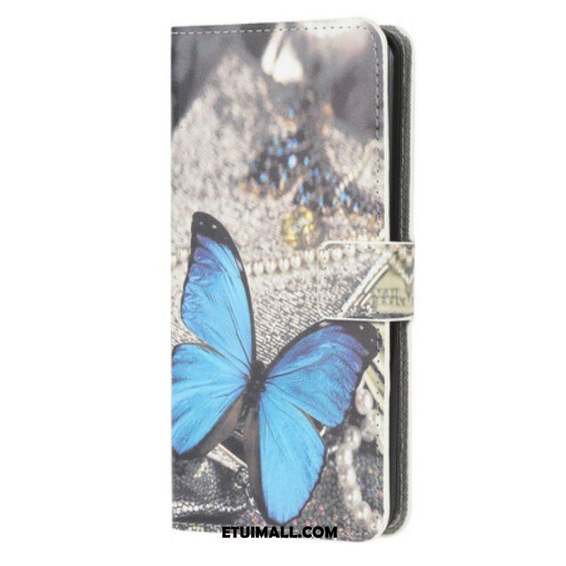 Etui Folio do Samsung Galaxy A52 4G / A52 5G / A52s 5G Niebieski Motyl