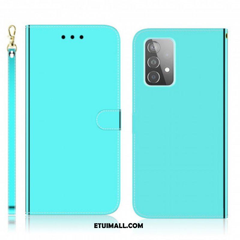 Etui Folio do Samsung Galaxy A52 4G / A52 5G / A52s 5G Osłona Lusterka Ze Sztucznej Skóry