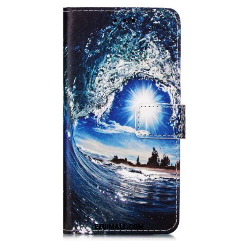 Etui Folio do Samsung Galaxy A54 5G z Łańcuch Pokochaj Thong Wave