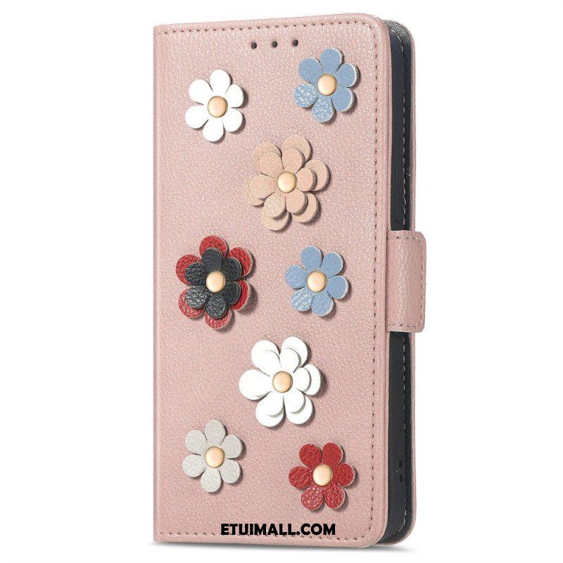 Etui Folio do Samsung Galaxy M13 Kwiaty 3d