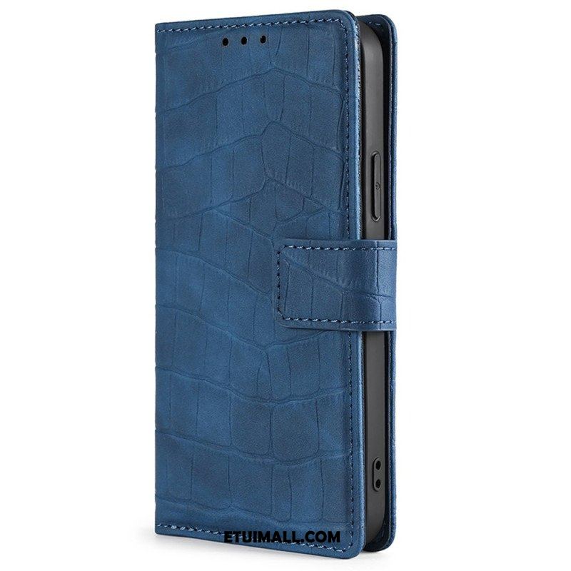 Etui Folio do Samsung Galaxy M13 Styl Skóry Krokodyla