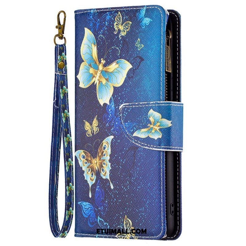 Etui Folio do Samsung Galaxy M23 5G Motyle Portmonetka I Smycz