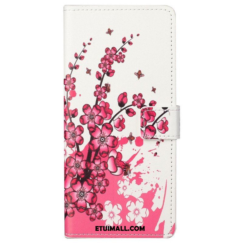 Etui Folio do Samsung Galaxy M23 5G Tropikalne Kwiaty