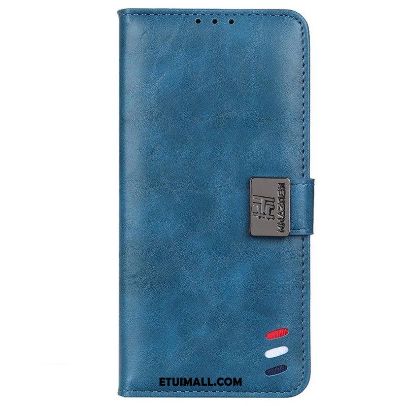 Etui Folio do Samsung Galaxy M33 5G Trójkolorowe Srebrne Zapięcie