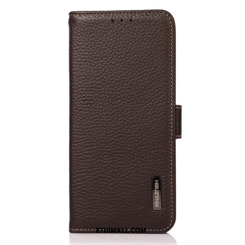 Etui Folio do Samsung Galaxy M53 5G Skóra Liczi Khazneh Rfid