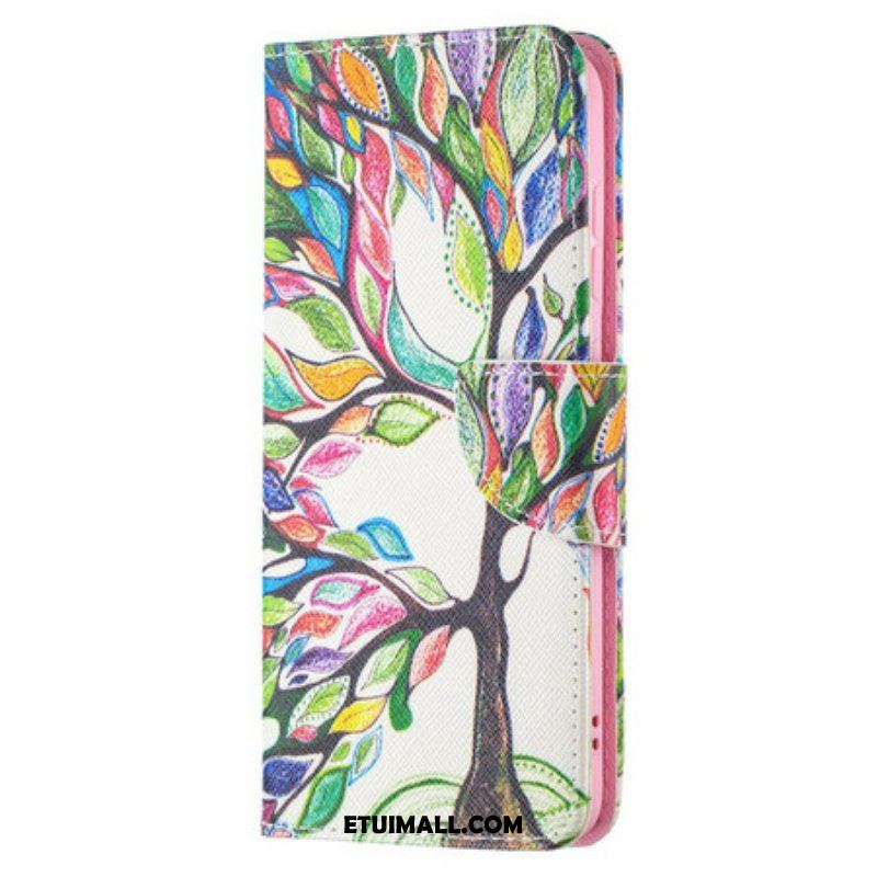 Etui Folio do Samsung Galaxy S21 FE Kolorowe Drzewo