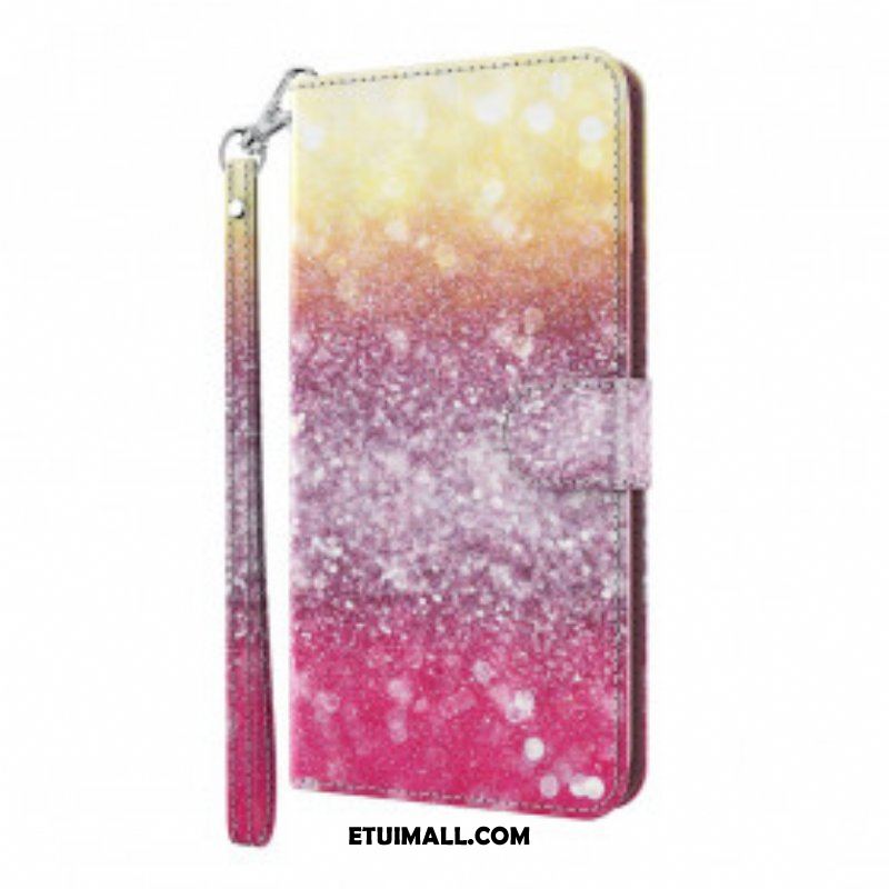 Etui Folio do Samsung Galaxy S21 Ultra 5G Magenta Brokatowy Gradient