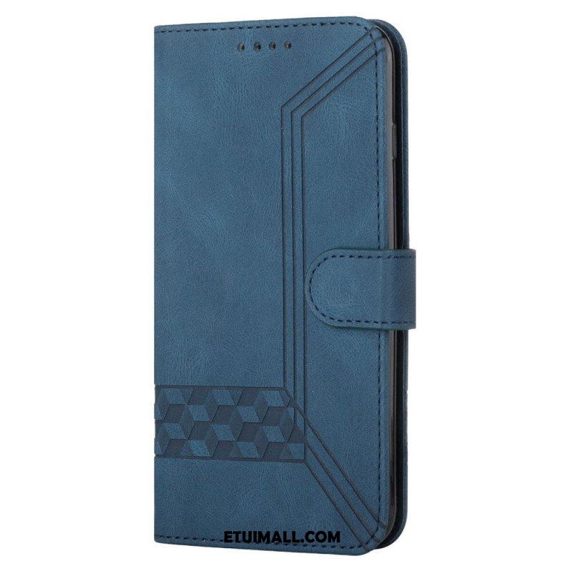 Etui Folio do Samsung Galaxy S22 5G Diamentowe Linie I Tekstura