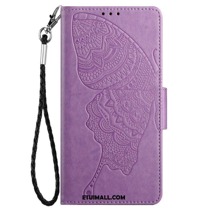 Etui Folio do Samsung Galaxy S23 5G Dwukolorowy Barokowy Motyl