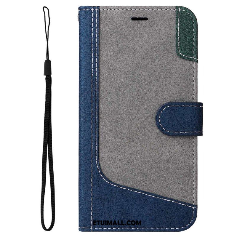 Etui Folio do Samsung Galaxy S23 5G Dwukolorowy Z Paskiem