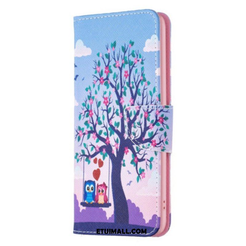 Etui Folio do Samsung Galaxy S23 5G Sowy Na Huśtawce