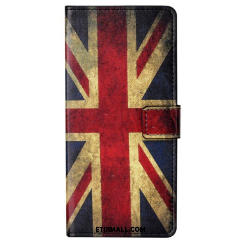 Etui Folio do Samsung Galaxy S23 Plus 5G Vintage Angielska Flaga