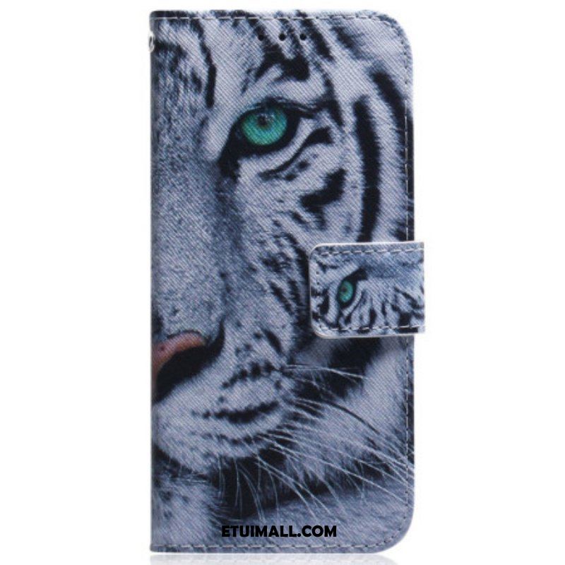 Etui Folio do Samsung Galaxy S23 Ultra 5G Biały Tygrys