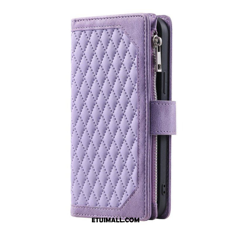 Etui Folio do Samsung Galaxy S23 Ultra 5G Pikowana Z Paskiem