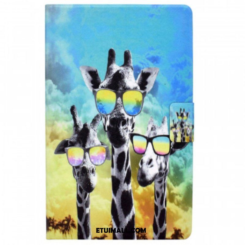 Etui Folio do Samsung Galaxy Tab A8 (2021) Funky Żyrafy