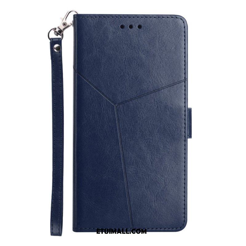 Etui Folio do Sony Xperia 5 IV z Łańcuch Wzór W Paski Y