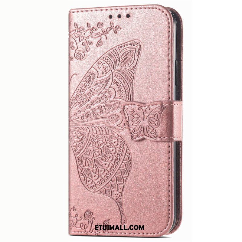 Etui Folio do Vivo Y16 Barokowy Motyl