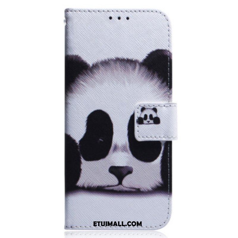 Etui Folio do Xiaomi 13 z Łańcuch Paskowata Panda
