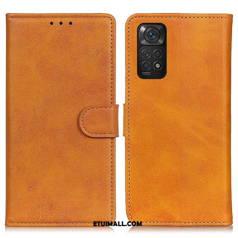 Etui Folio do Xiaomi Redmi Note 11 / 11S Retro Matowy Efekt Skóry