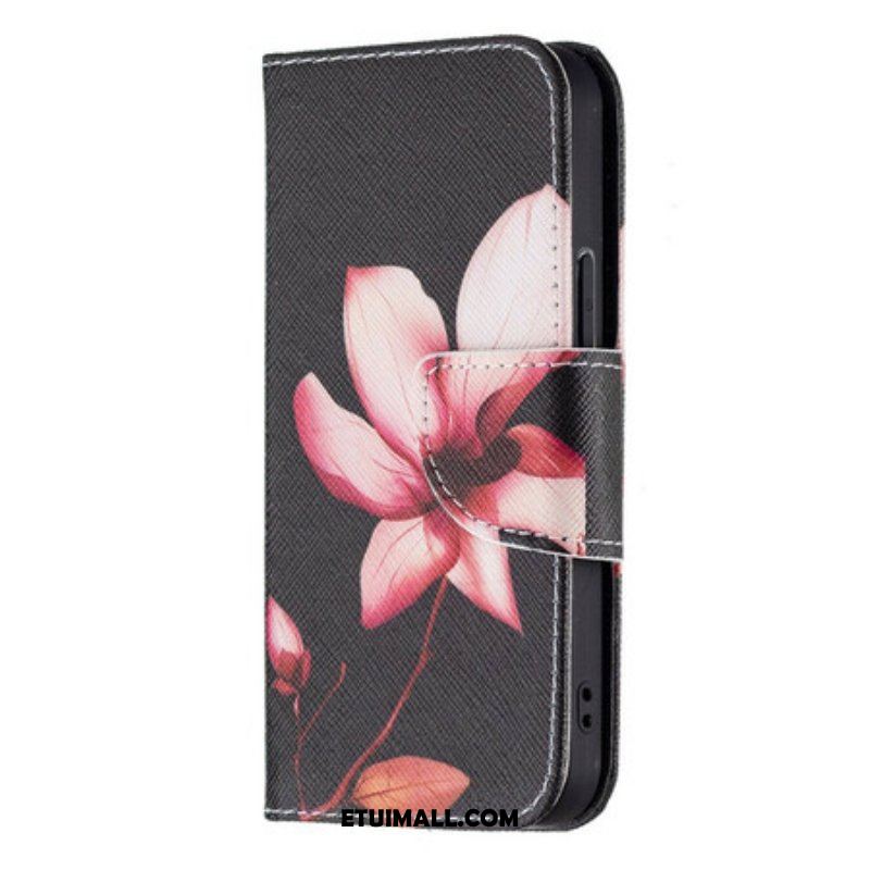 Etui Folio do iPhone 13 Mini Różowy Kwiat