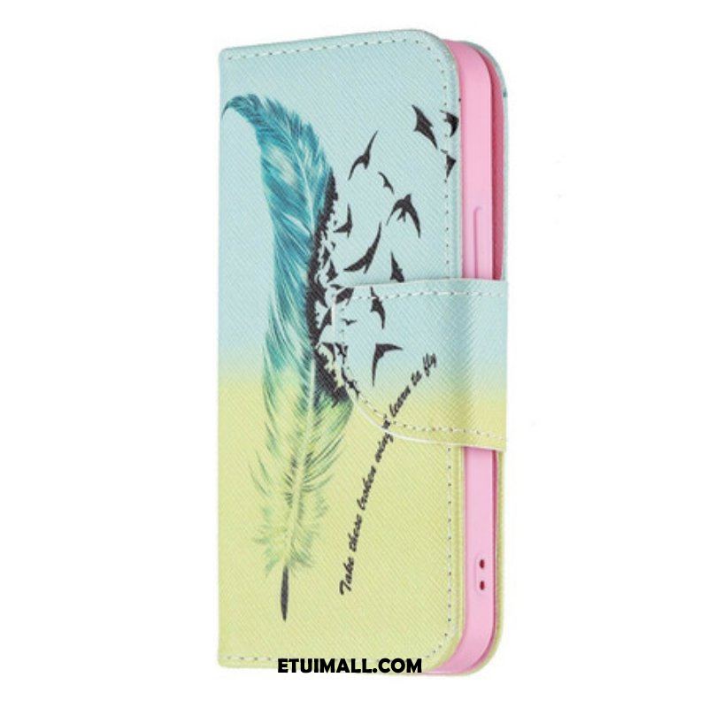 Etui Folio do iPhone 13 Mini Uczyć Się Latać