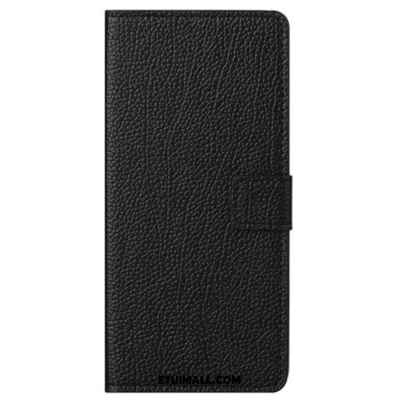 Etui Folio do iPhone 13 Pro Max Efekt Skóry Licowej Liczi