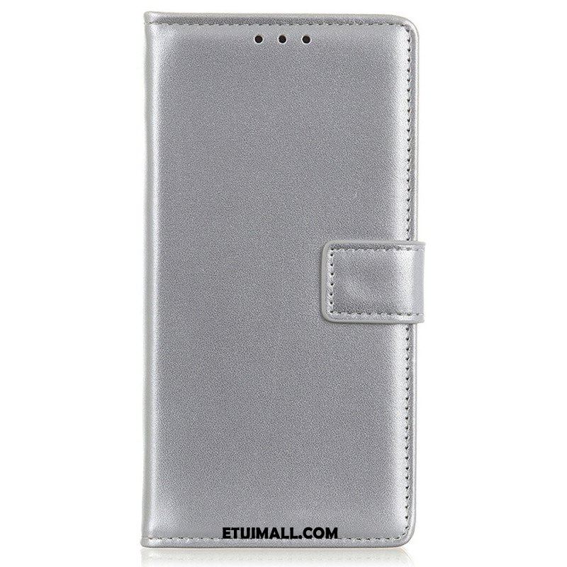 Etui Folio do iPhone 14 Zwykła Sztuczna Skóra