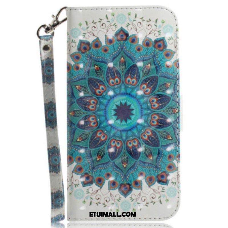 Etui Folio do iPhone 15 Plus z Łańcuch Mandala Z Paskiem