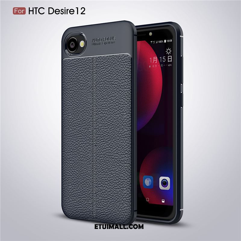Etui Htc Desire 12 Miękki Skóra Silikonowe Czarny Telefon Komórkowy Pokrowce Dyskont