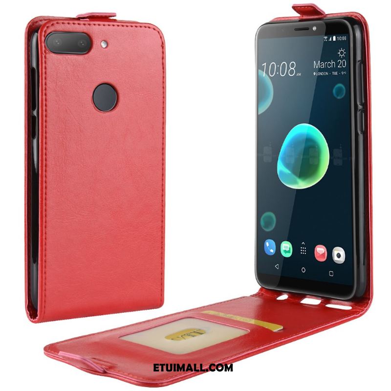Etui Htc Desire 12+ Skórzany Futerał Czerwony Ochraniacz Telefon Komórkowy Obudowa Kupię