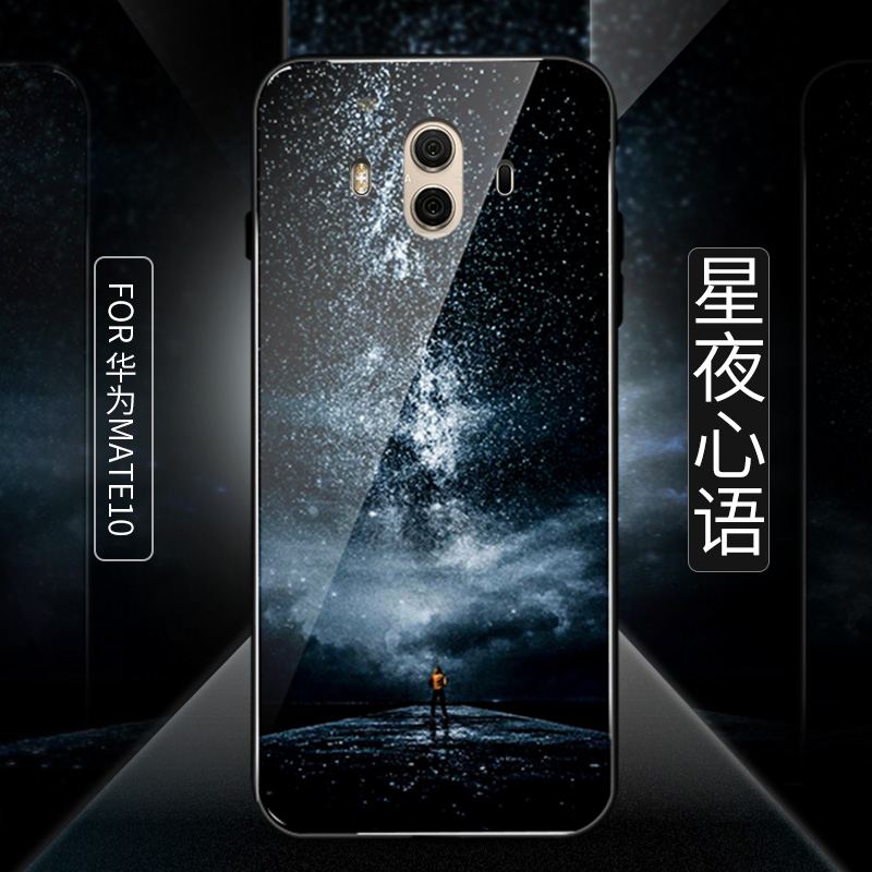 Etui Huawei Mate 10 Filmy Anti-fall Czarny Gwiazda Szkło Hartowane Futerał Online