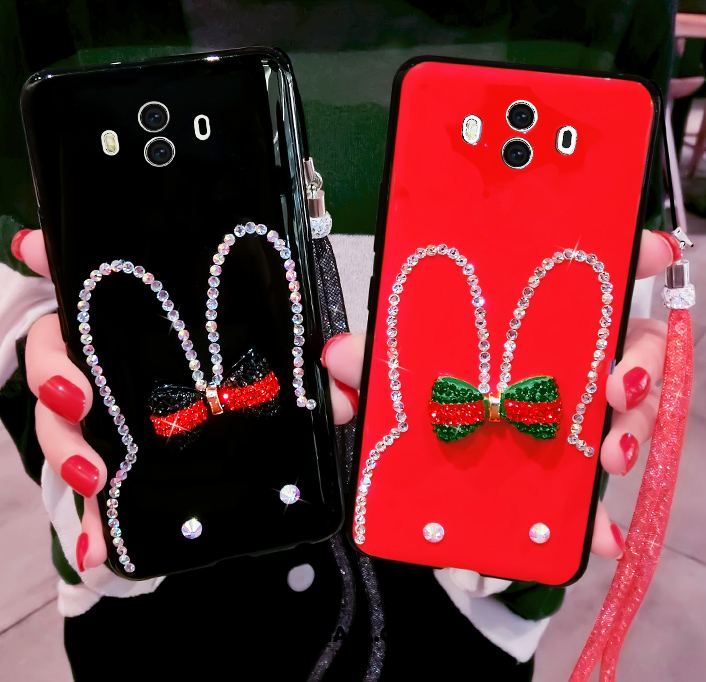 Etui Huawei Mate 10 Telefon Komórkowy Czarny Chłodna Rhinestone Obudowa Sklep