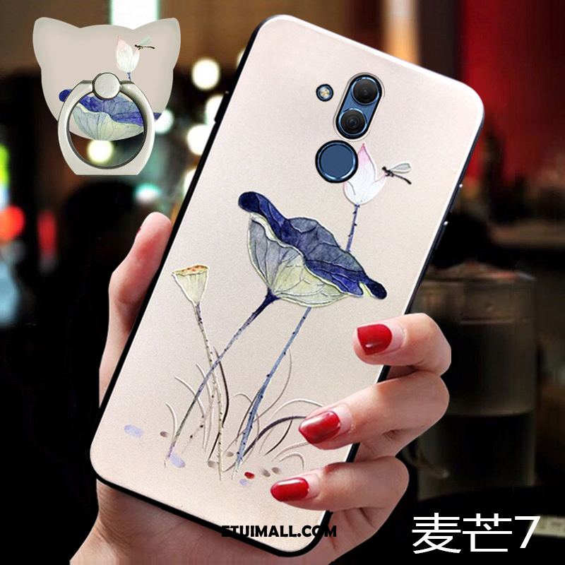 Etui Huawei Mate 20 Lite Silikonowe Ring Osobowość Biały All Inclusive Obudowa Sprzedam