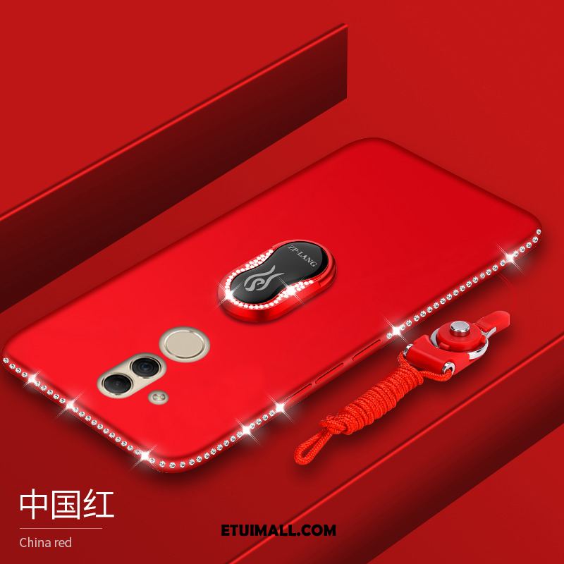 Etui Huawei Mate 20 Lite Wiszące Ozdoby Relief Telefon Komórkowy Miękki Czerwony Futerał Online
