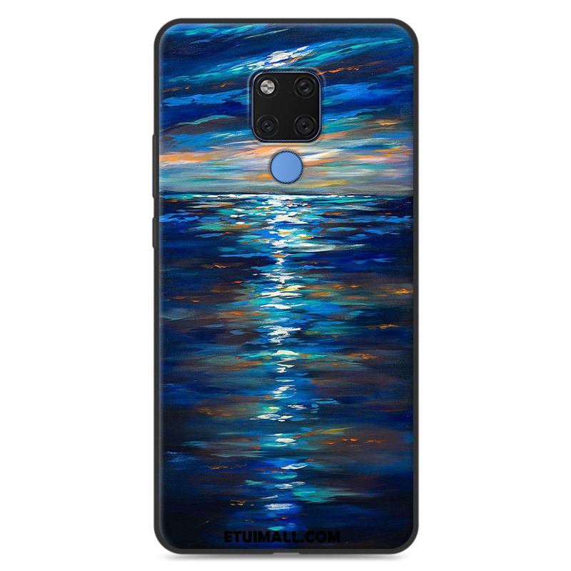 Etui Huawei Mate 20 X Ciemno Niebieski Miękki All Inclusive Silikonowe Anti-fall Pokrowce Tanie